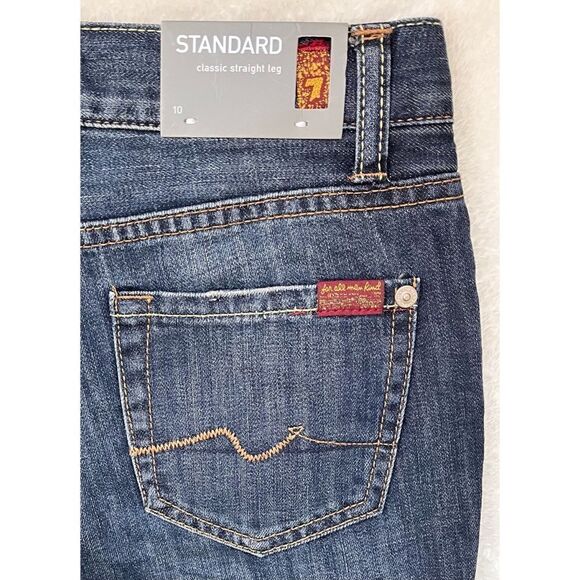 NWT 7 For All Mankind 7FAM Boy's Standard Classic Straight Leg Jeans, Size 10 - Picture 9 of 9